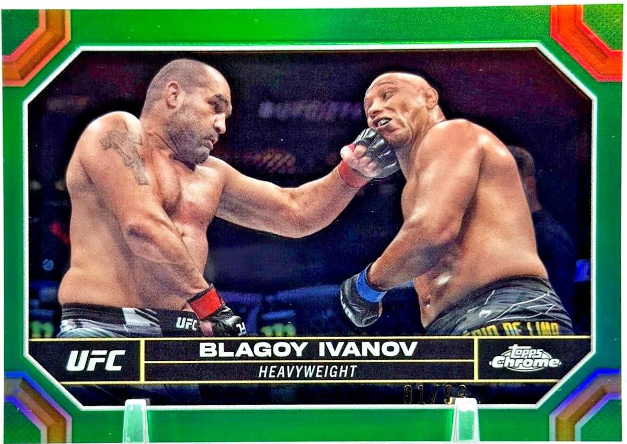 Blagoy Ivanov 2024 Topps Chrome UFC Base #28 Green Refractor
