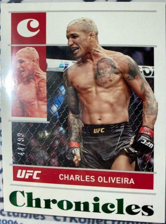 Charles Oliveira 2022 Panini Chronicles UFC Base Flux #349 Green