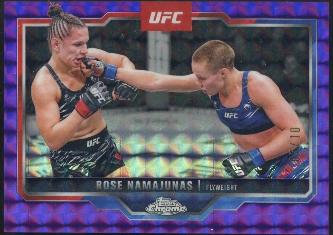Rose Namajunas 2025 Topps Chrome Sapphire UFC Base Sapphire #89 Red Sapphire