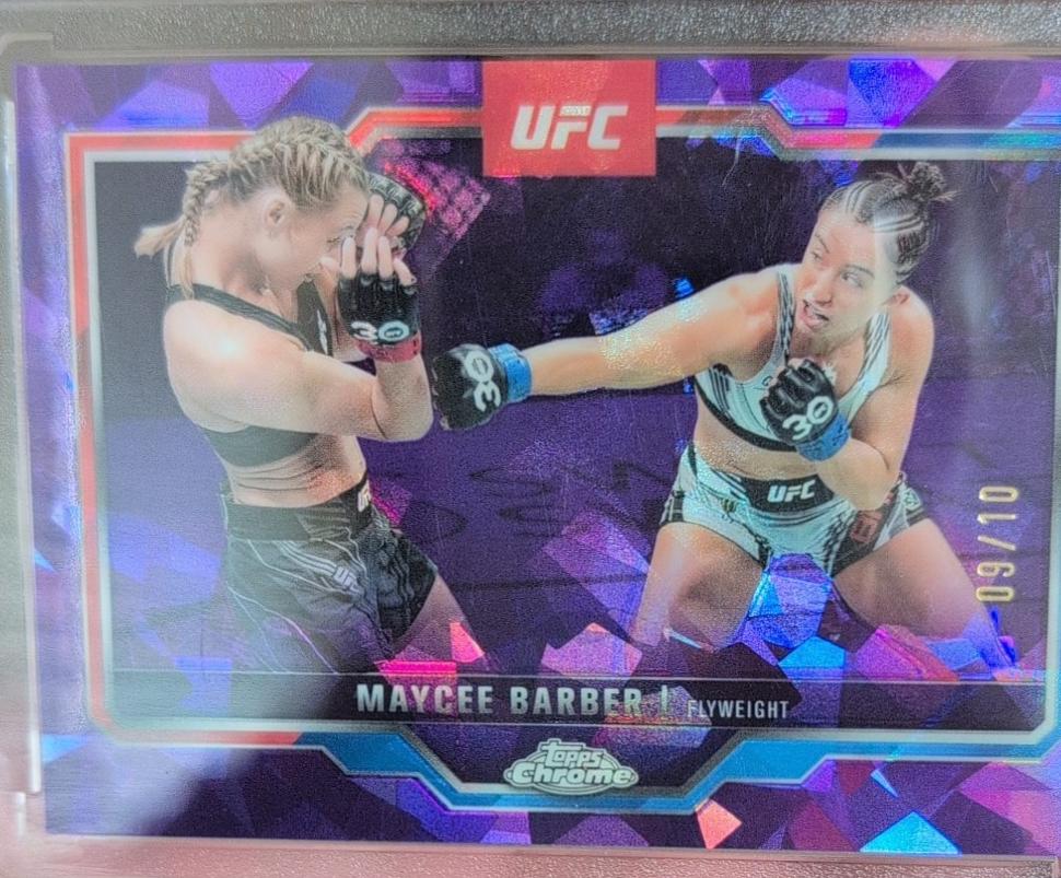 Maycee Barber 2025 Topps Chrome UFC Base #187 Purple Geometric Refractor