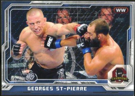 Georges St-Pierre 2014 Topps UFC Champions Base #100 Blue