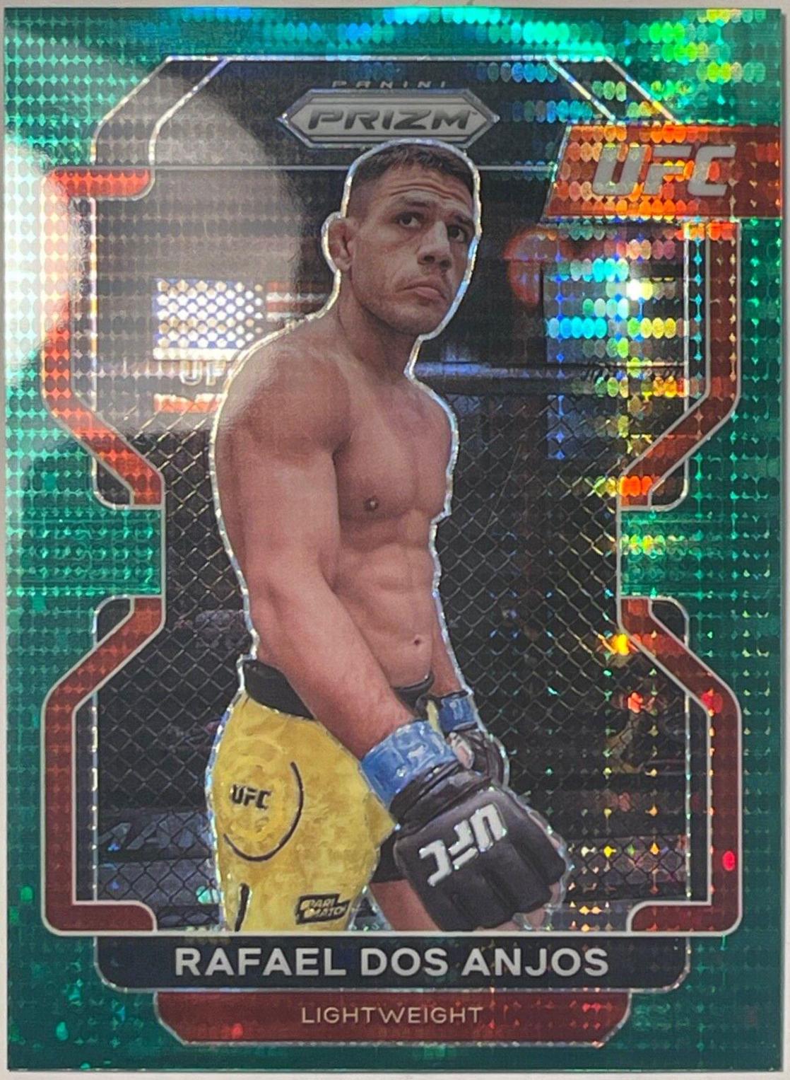 Rafael Dos Anjos 2022 Panini Prizm UFC Base #200 Green Pulsar