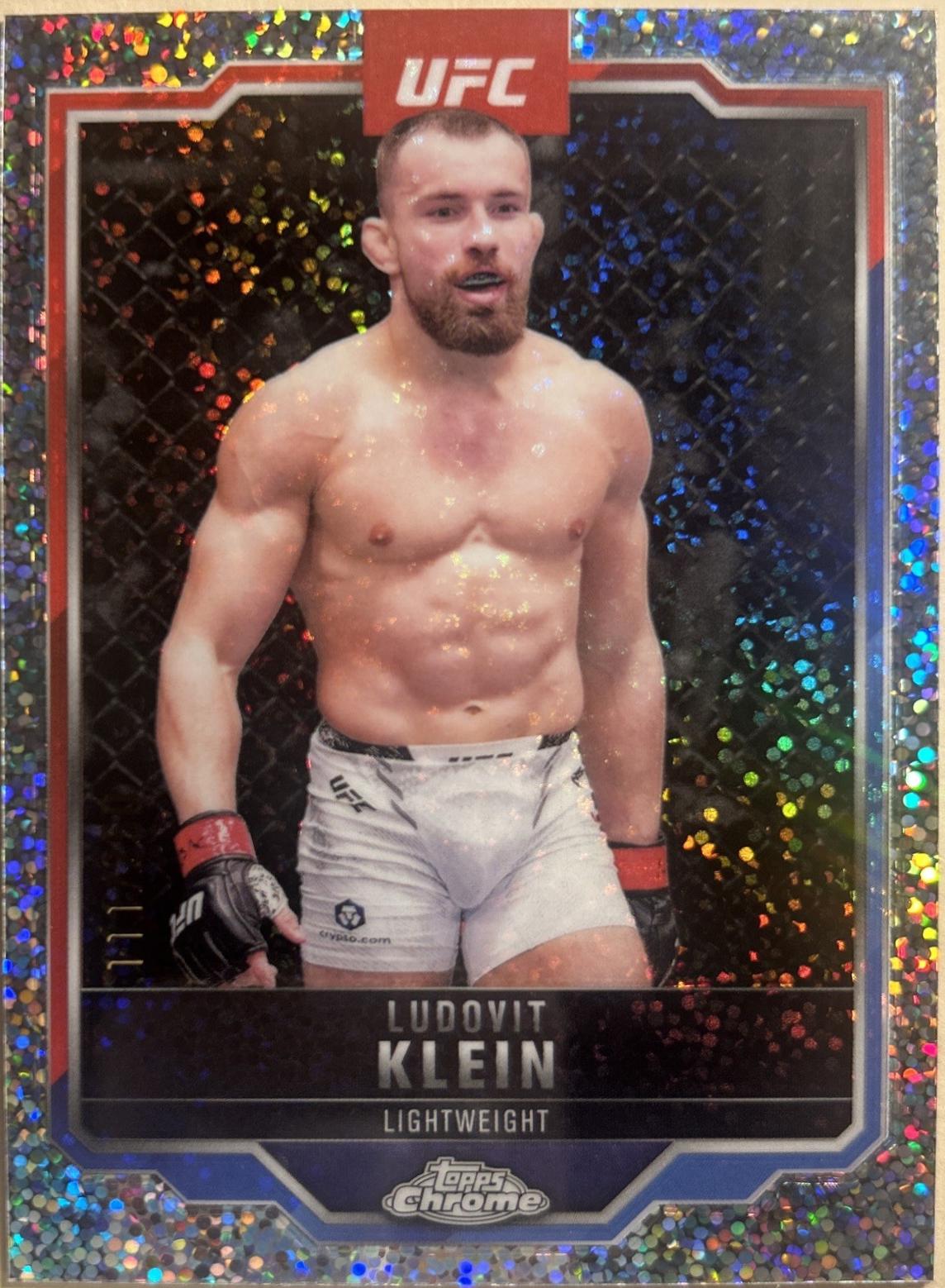 Ludovit Klein 2025 Topps Chrome UFC Base #32 Speckle Refractor