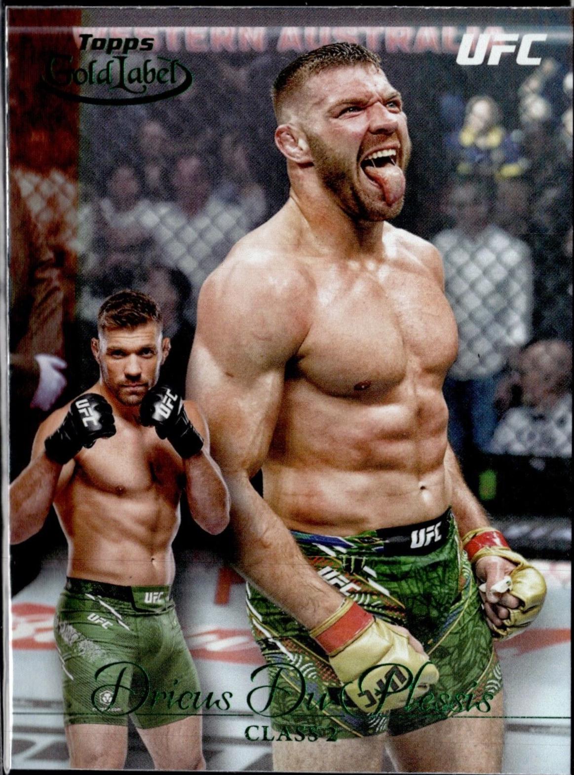 Dricus Du Plessis 2024 Topps Gold Label UFC Base Class II #11 Green
