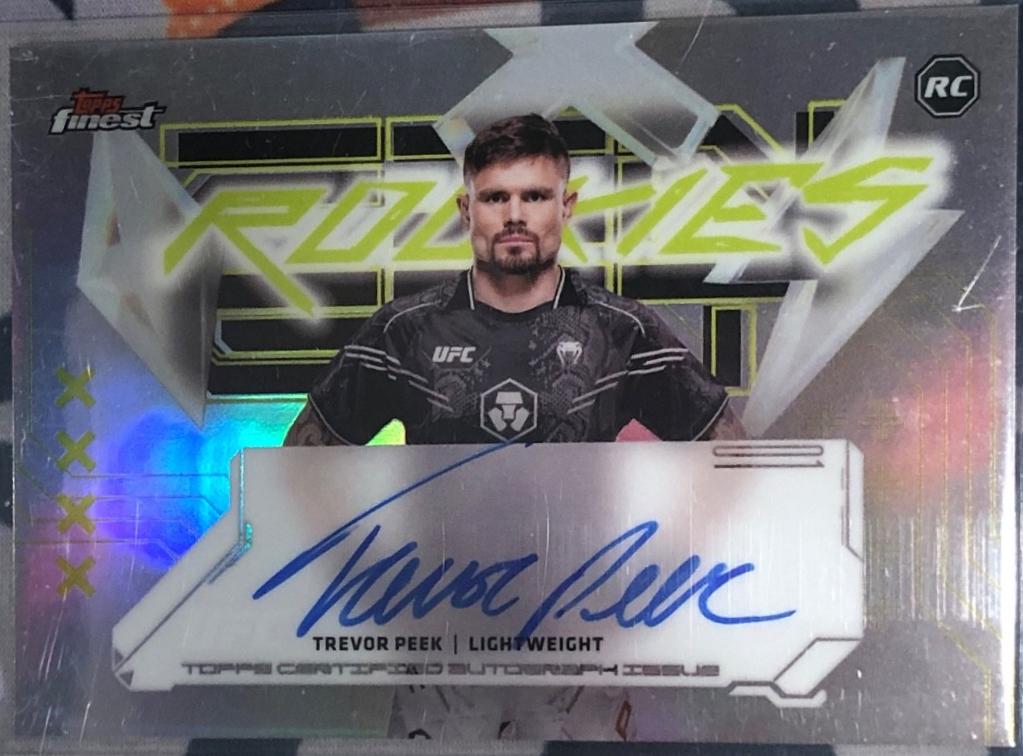 Trevor Peek 2025 Topps Finest UFC Finest Rookie Autographs #FRA-TP Refractor
