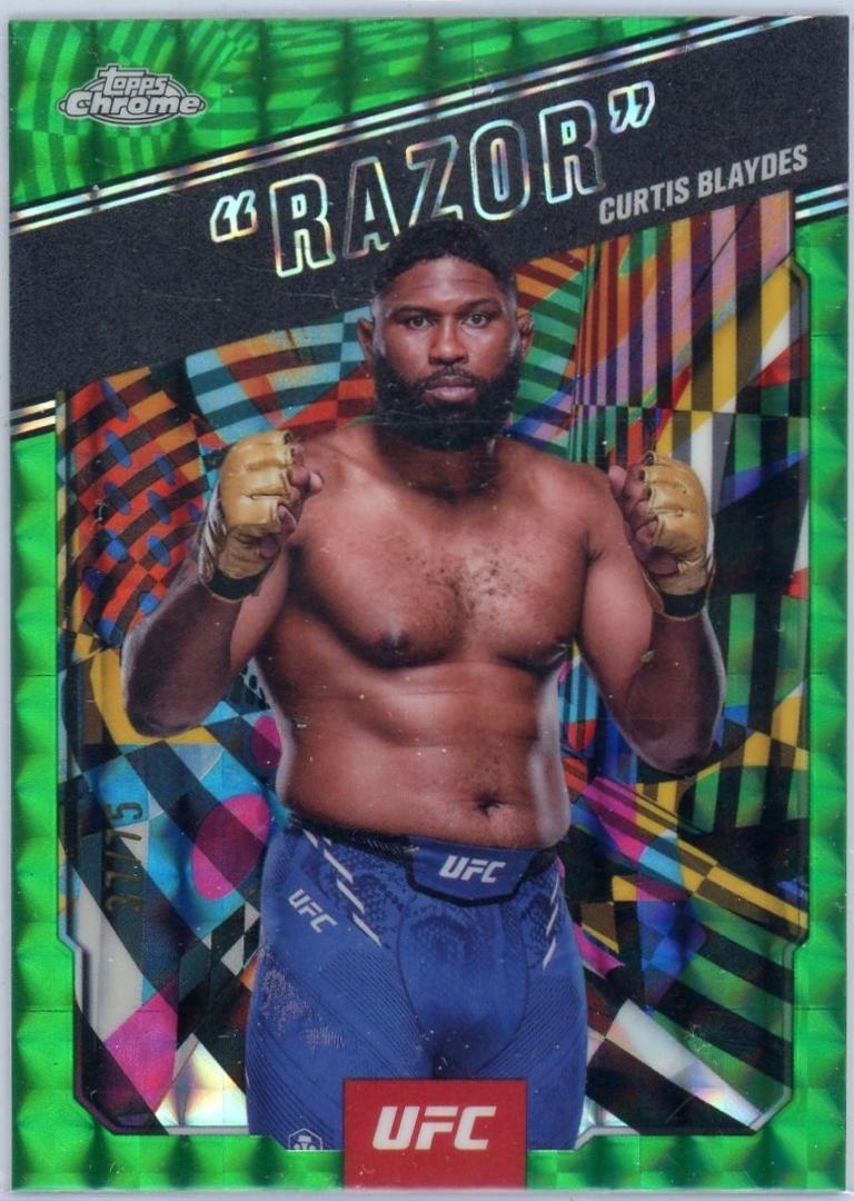 Curtis Blaydes 2025 Topps Chrome UFC AKA #AKA-11 Geometric Green Refractor