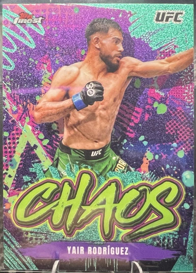 Yair Rodríguez 2024 Topps Finest UFC Chaos #CHA-27 Aqua Glitter Refractor