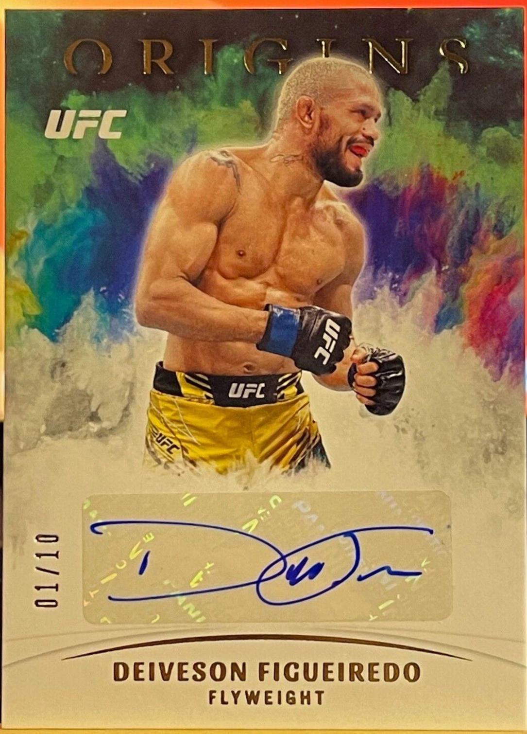 Deiveson Figueiredo 2022 Panini Chronicles UFC Origins Autographs #32 Platinum
