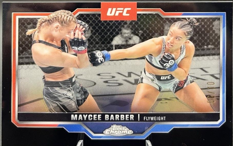Maycee Barber 2025 Topps Chrome UFC Base #187 Black Refractor