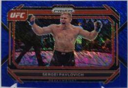 Sergei Pavlovich 2023 Panini Prizm UFC Base #71 Blue Shimmer
