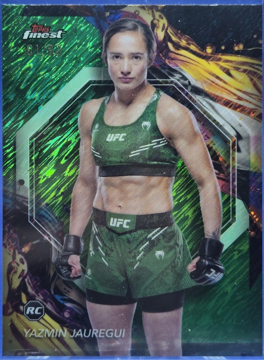 Yazmin Jauregui 2024 Topps Finest UFC Base Uncommon #193 Green Shimmer Refractor