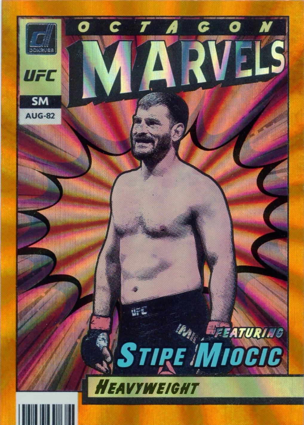 Stipe Miocic 2022 Panini Donruss UFC Octagon Marvels #10 Orange