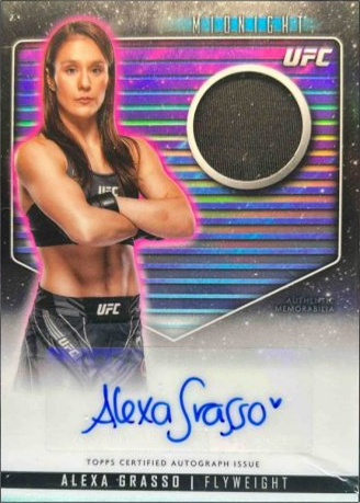 Alexa Grasso 2024 Topps Midnight UFC Relic Autographs #RCA-AGR Moon Beam