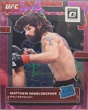 Matthew Semelsberger 2023 Panini Donruss Optic UFC Base #101 Pink Velocity
