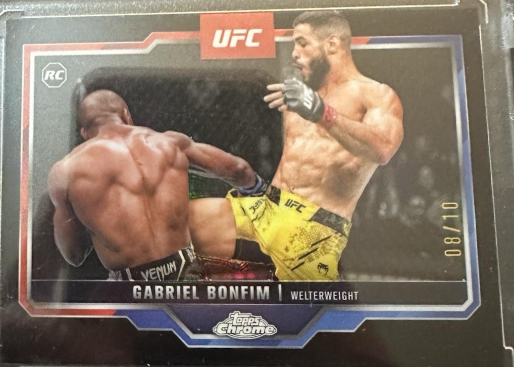 Gabriel Bonfim 2025 Topps Chrome Sapphire UFC Base Sapphire #26 Purple Sapphire
