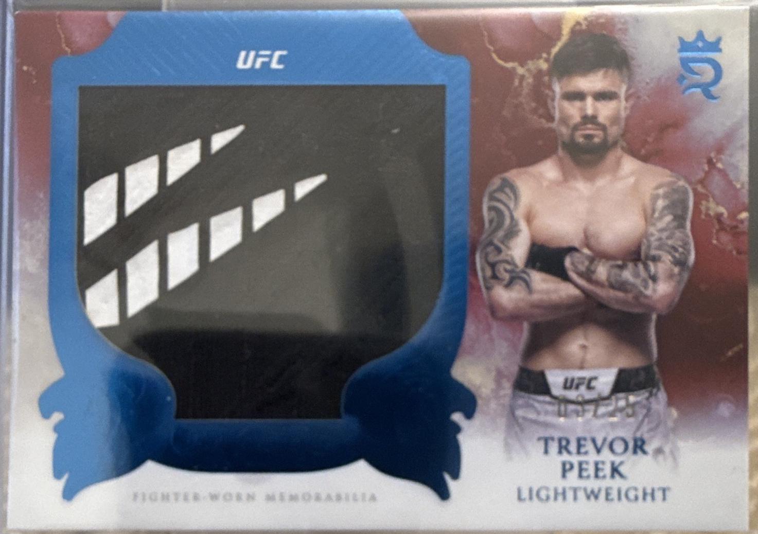 Trevor Peek 2025 Topps Royalty UFC Rookie Jumbo Relics #RJR-TP Blue