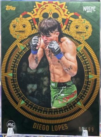 Diego Lopes 2024 Topps Noche UFC Base #6 Green