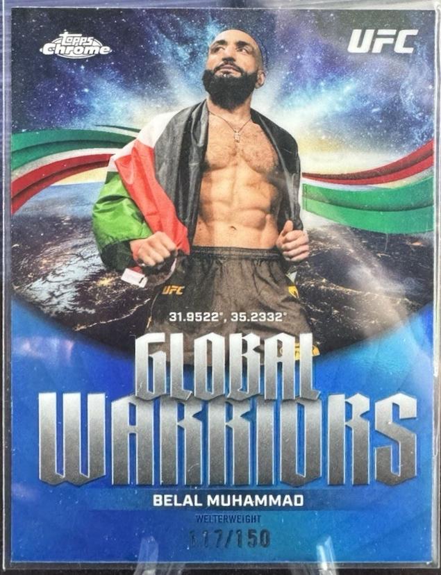 Belal Muhammad 2026 Topps Chrome UFC Global Warriors #GW-22 Refractor