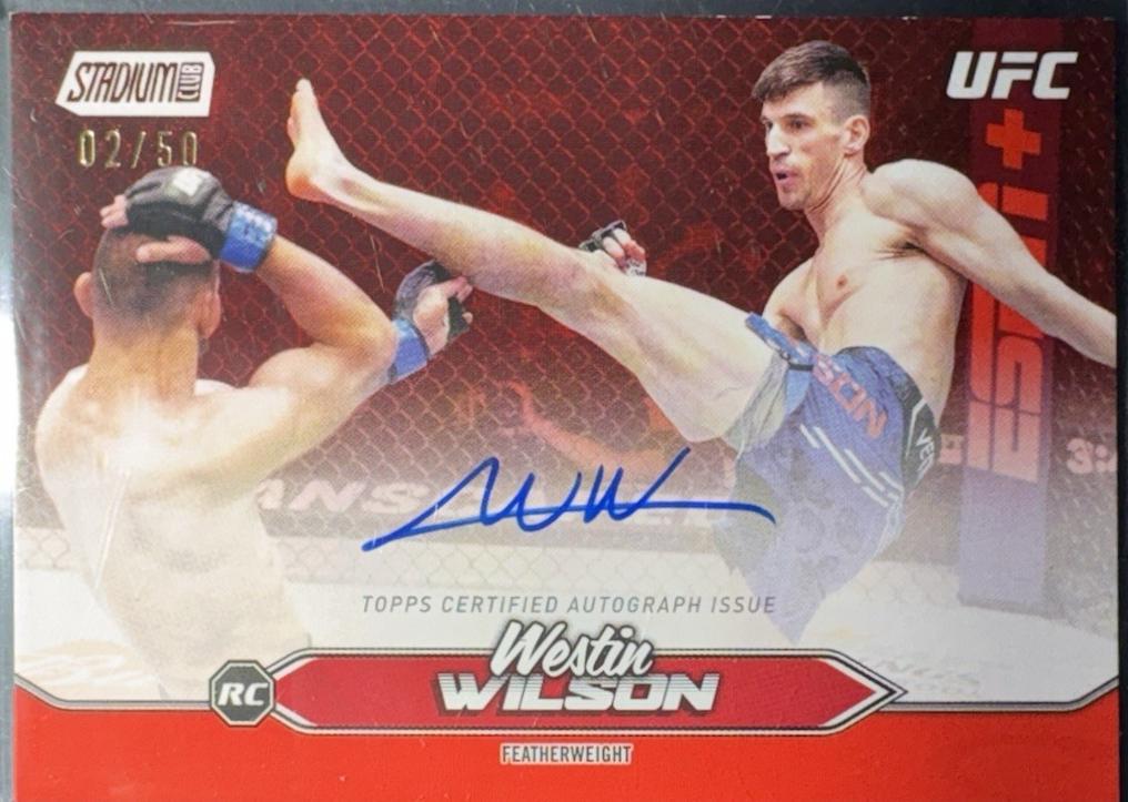 Westin Wilson 2025 Topps Stadium Club UFC Base Autographs #BCA-WWN Red