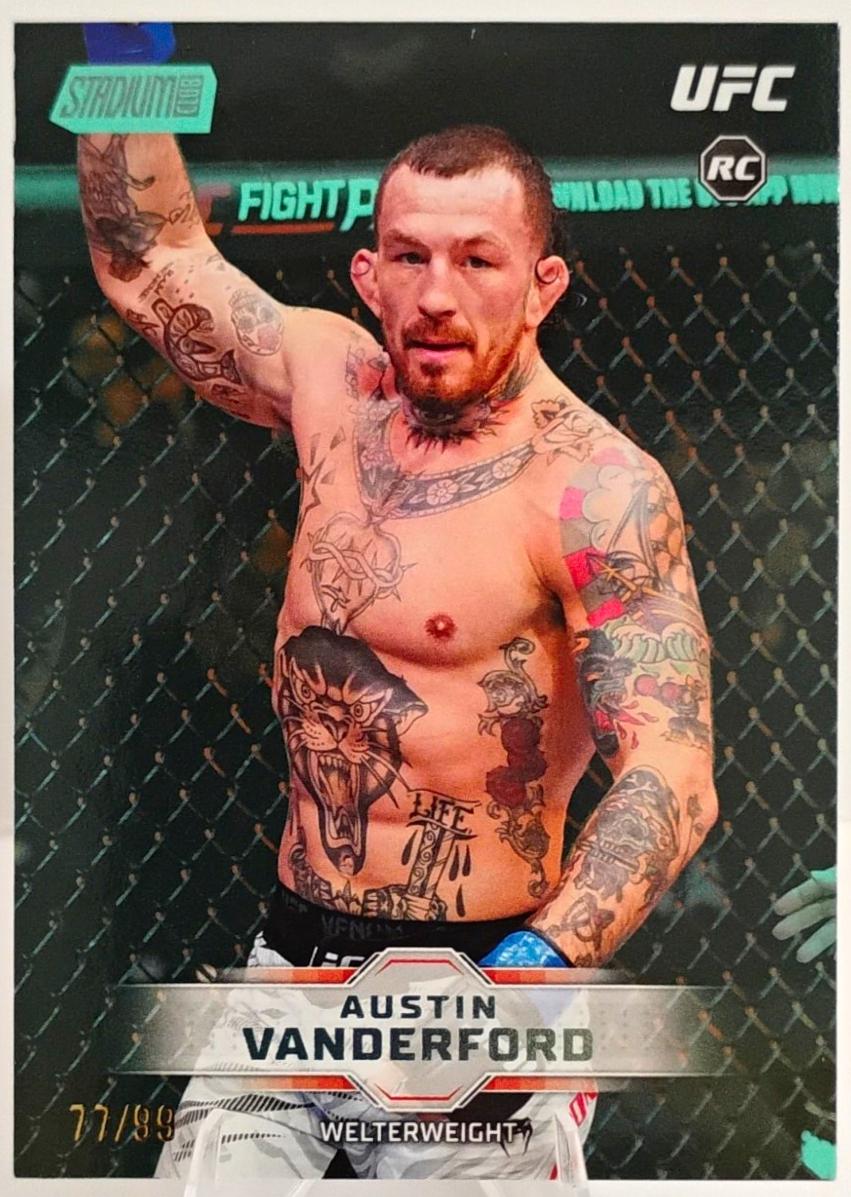 Austin Vanderford 2026 Topps Stadium Club UFC Base #163 Turquoise