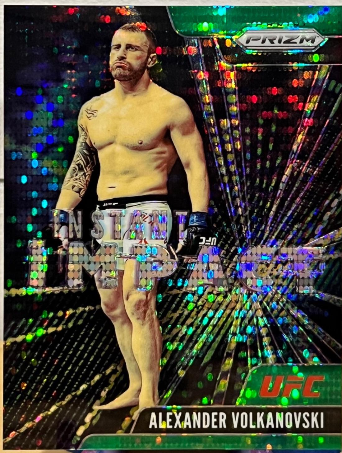 Alexander Volkanovski 2021 Panini Prizm UFC Instant Impact #25 Green Pulsar