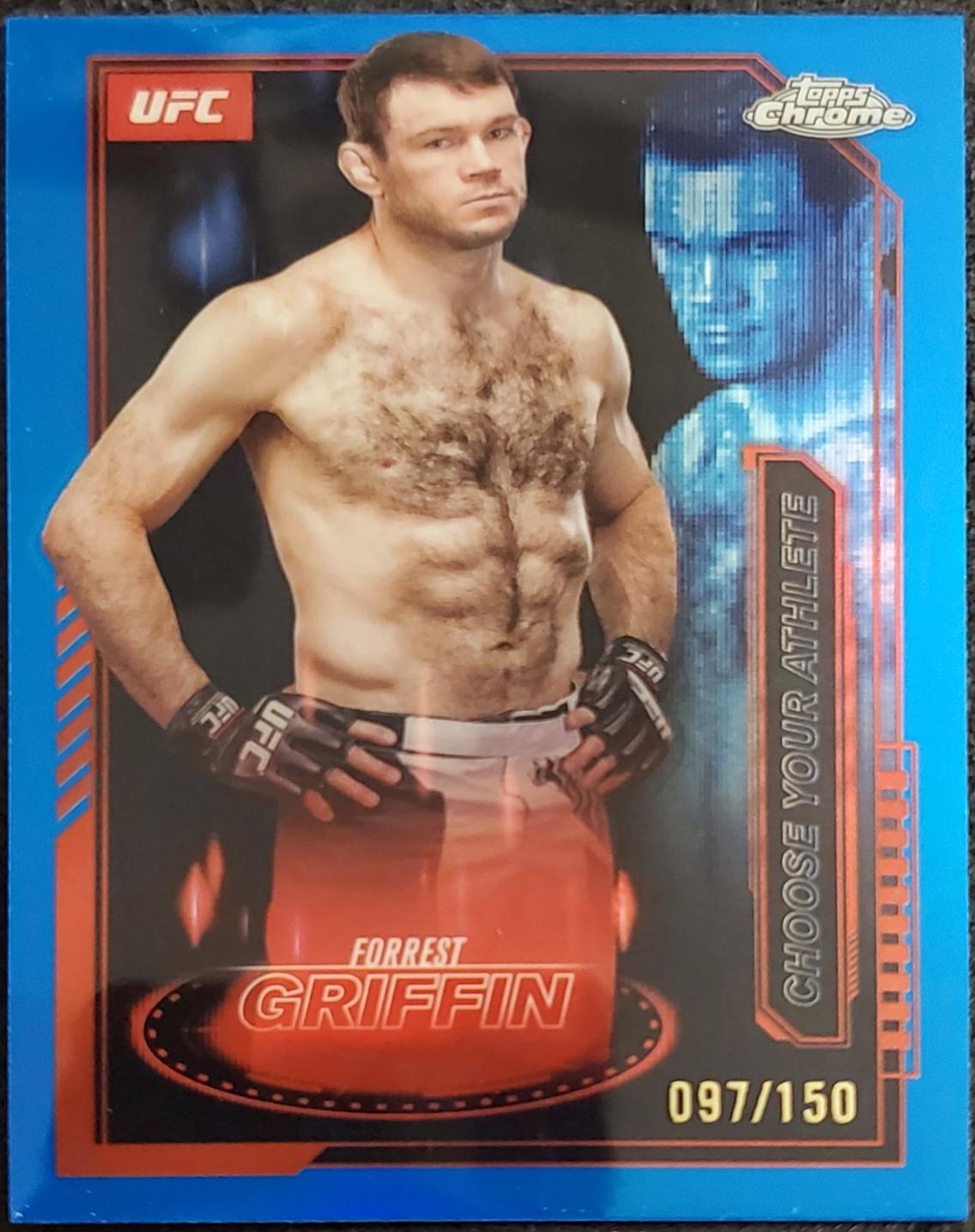 Forrest Griffin 2025 Topps Chrome UFC Mission Control #MCL-12 Blue Refractor