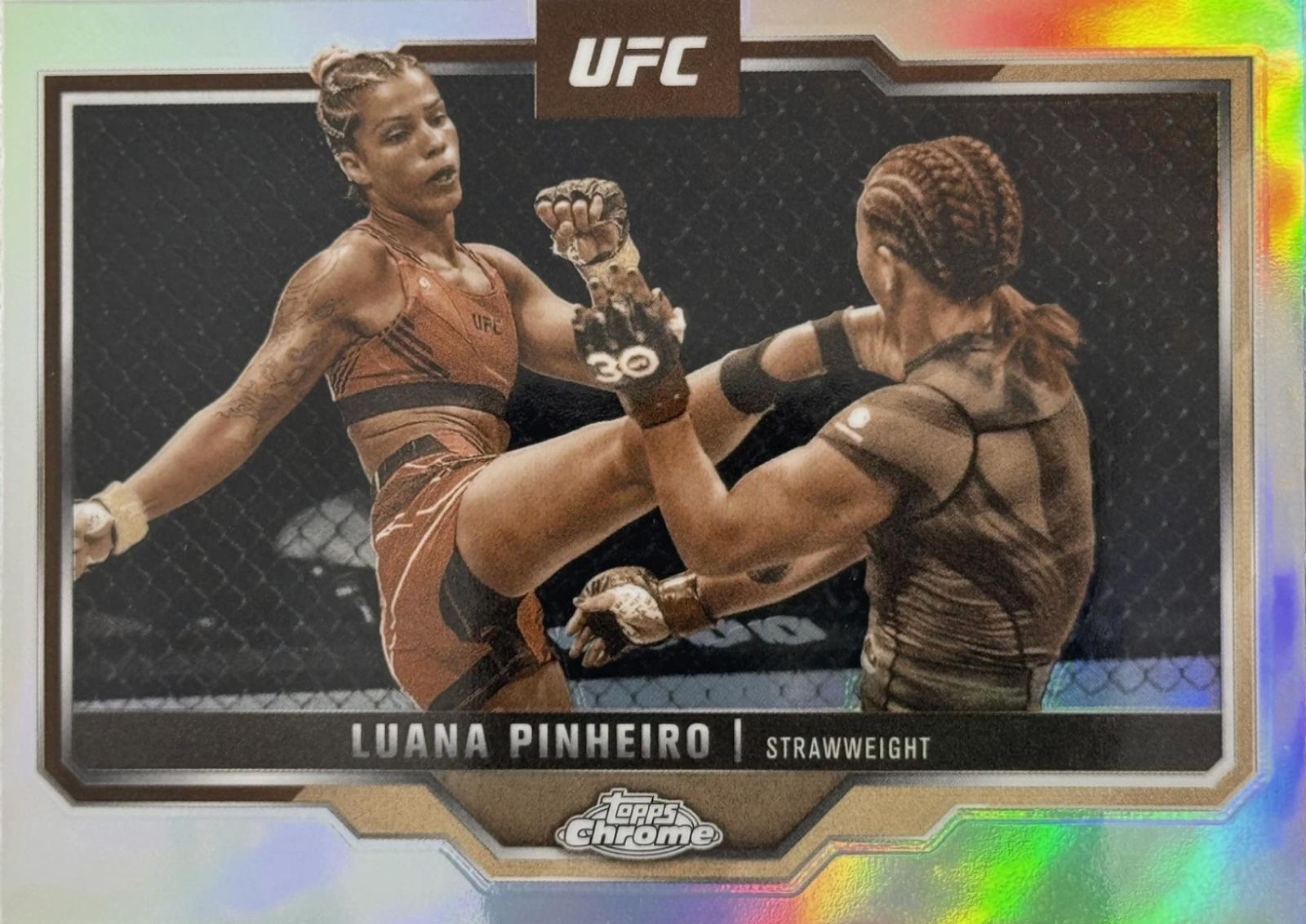 Luana Pinheiro 2025 Topps Chrome UFC Base #178 Sepia Refractor