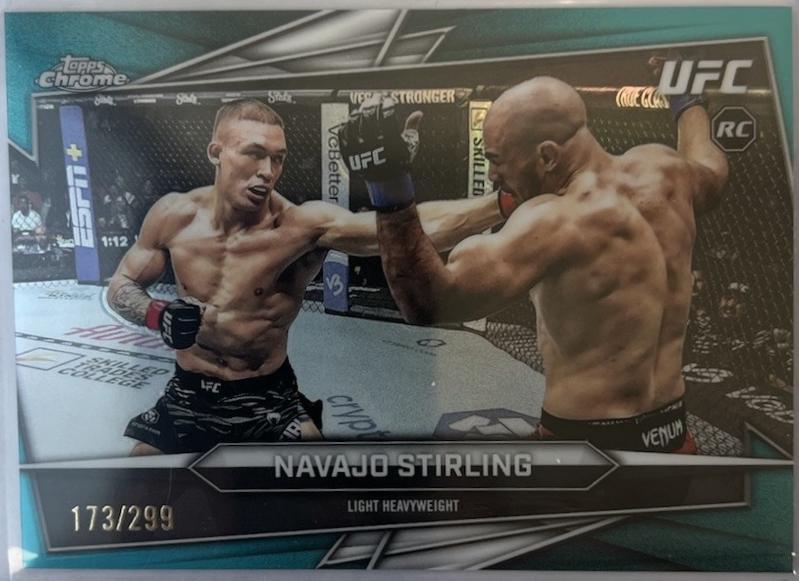 Navajo Stirling 2026 Topps Chrome UFC Base #154 Teal Refractor