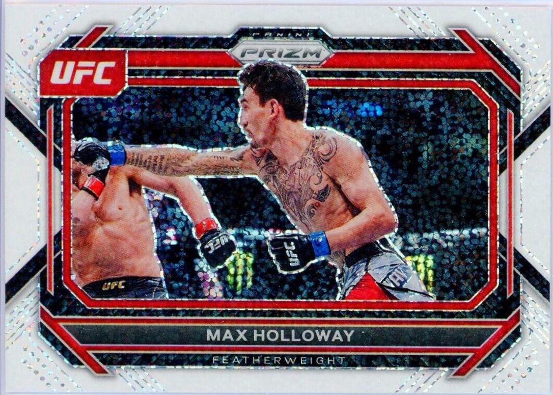 Max Holloway 2023 Panini Prizm UFC Base #67 White Sparkle