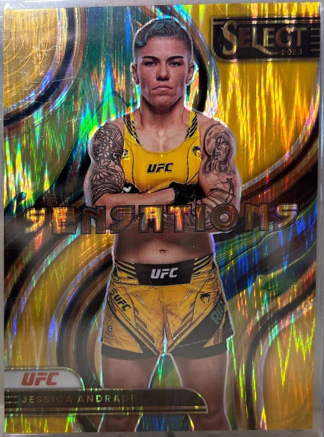 Jessica Andrade 2023 Panini Select UFC Sensations #6 Gold Flash
