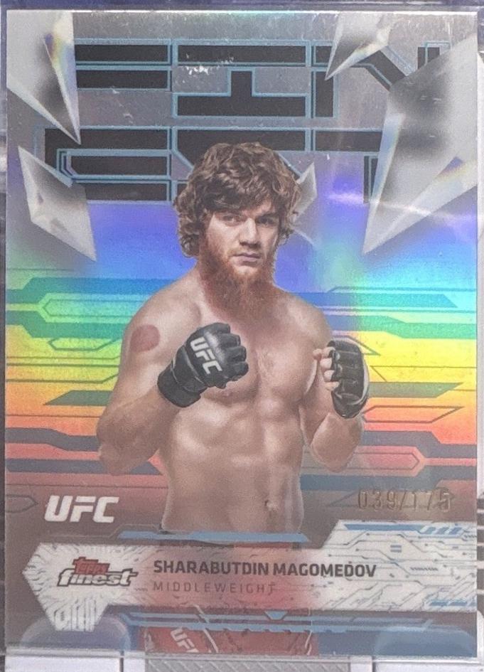 Shara Magomedov 2025 Topps Finest UFC Base Uncommon #114 Blue Refractor