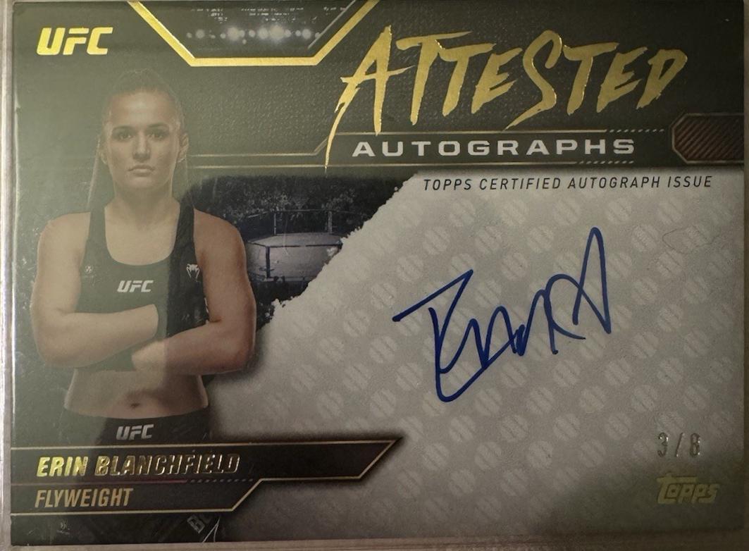 Erin Blanchfield 2024 Topps Knockout UFC Attested Autographs #ATT-EBD Gold