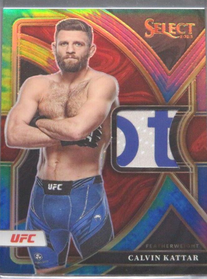 Calvin Kattar 2023 Panini Select UFC Octagonside #206 Tie Dye