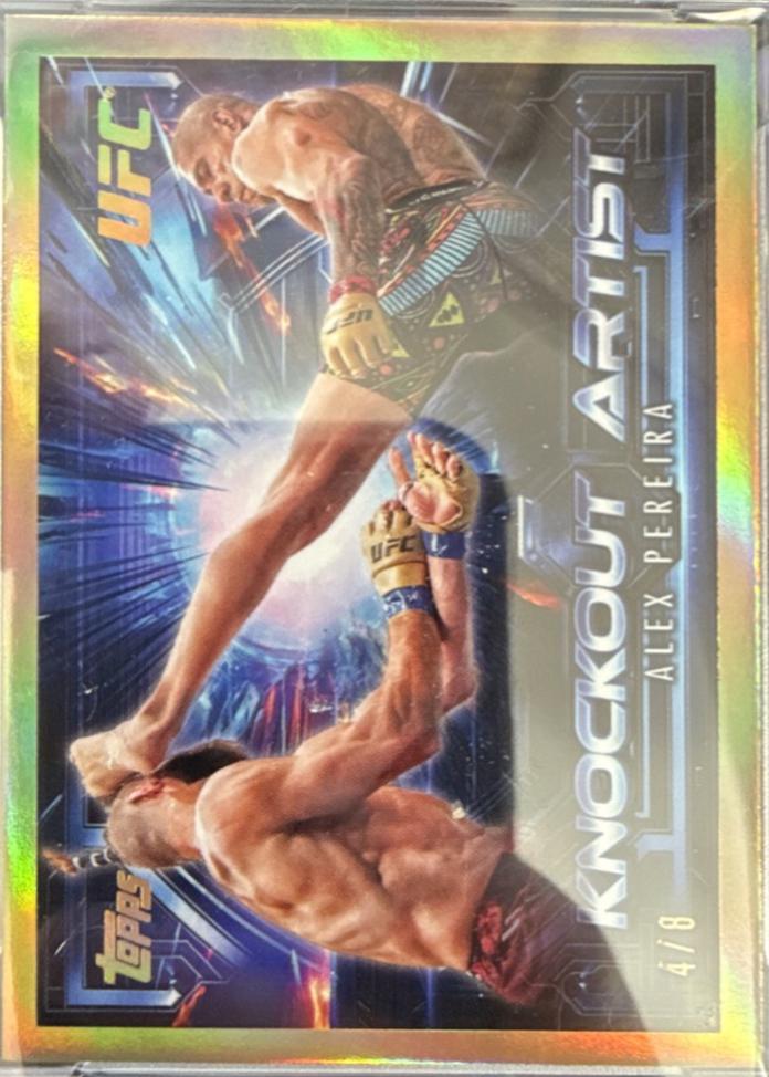 Alex Pereira 2025 Topps Knockout UFC Knockout Artists #KA-11 Gold