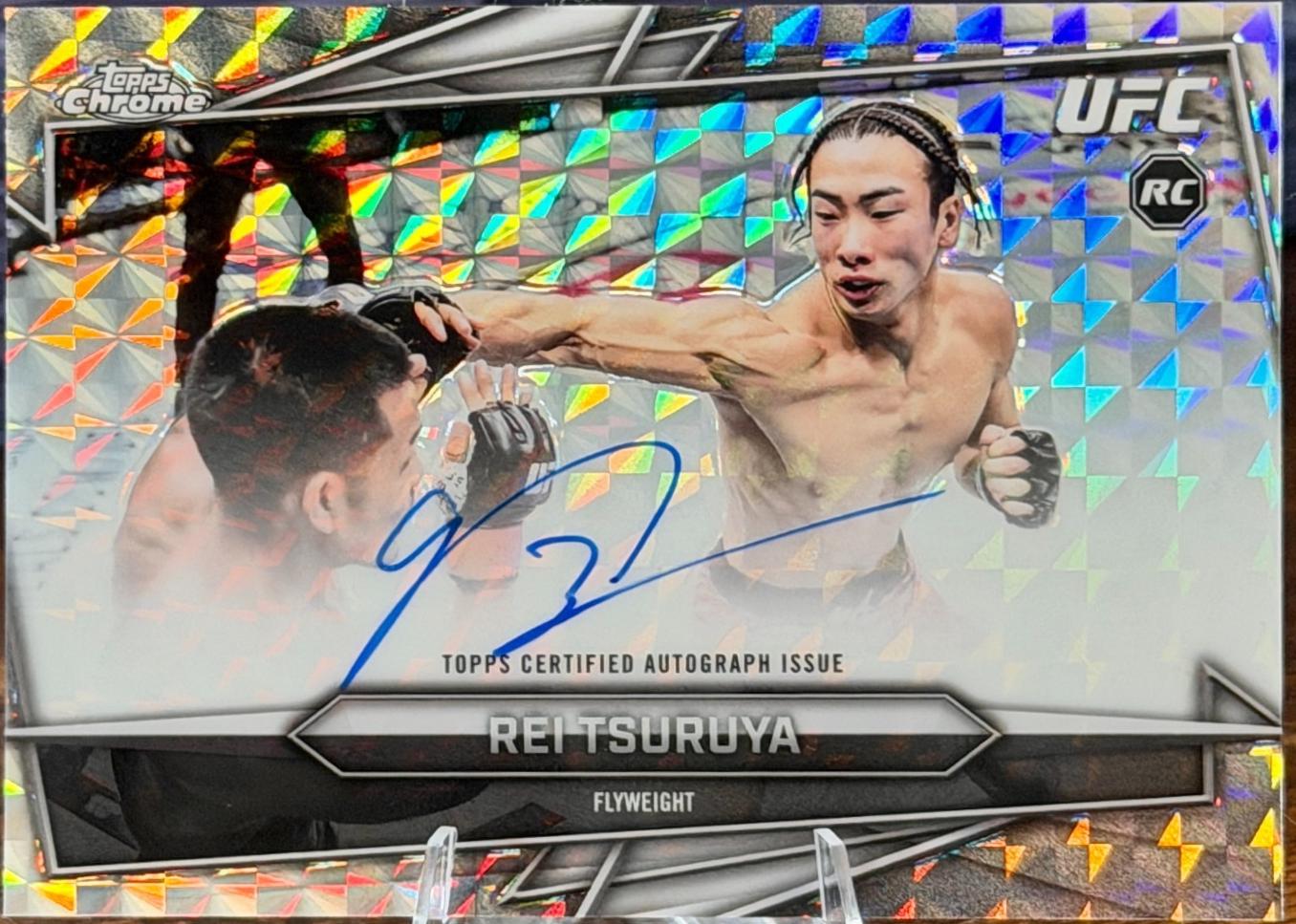 Rei Tsuruya 2026 Topps Chrome UFC Base Autographs #BAV-RT Geometric Refractor