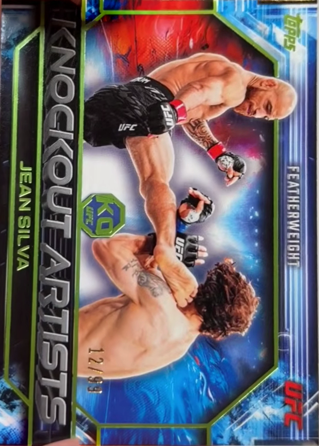 Jean Silva 2026 Topps Knockout UFC Knockout Artists #KA-14 Lime Green