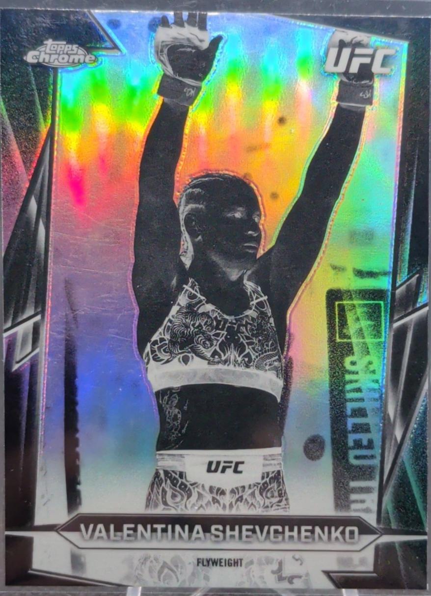 Valentina Shevchenko 2026 Topps Chrome UFC Base #3 Negative Refractor