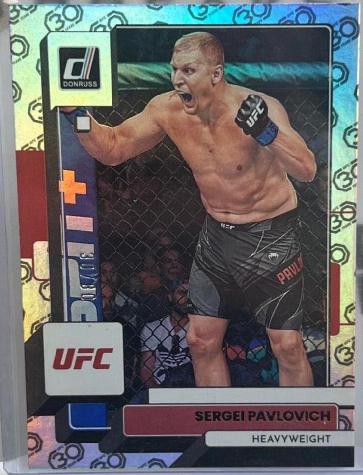 Sergei Pavlovich 2023 Panini Donruss UFC Base #79 30th Anniversary