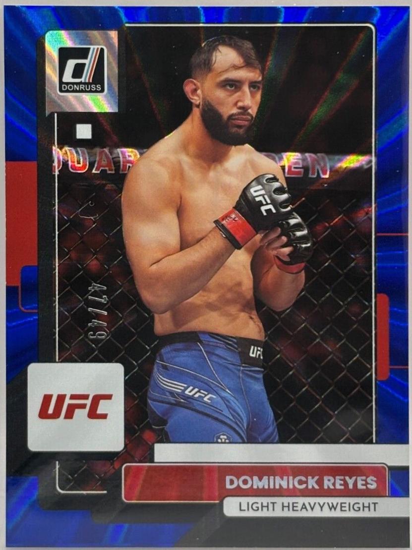 Dominick Reyes 2023 Panini Donruss UFC Base #150 Blue Laser