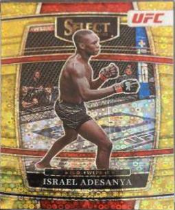 Israel Adesanya 2022 Panini Select UFC Concourse #25 Gold Disco