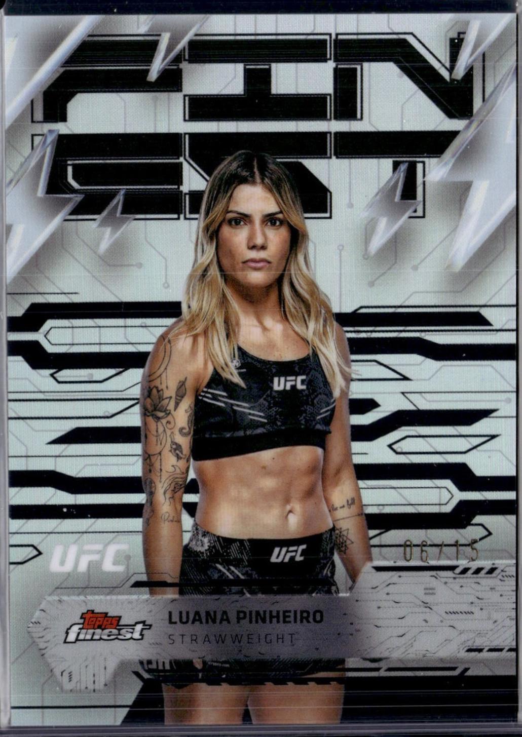 Luana Pinheiro 2025 Topps Finest UFC Base Rare #249 Black Refractor