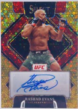 Rashad Evans 2022 Panini Select UFC Signatures #43 Gold Disco