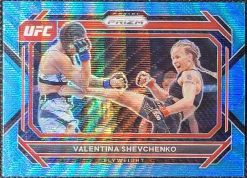 Valentina Shevchenko 2023 Panini Prizm UFC Base #63 Blue Wave