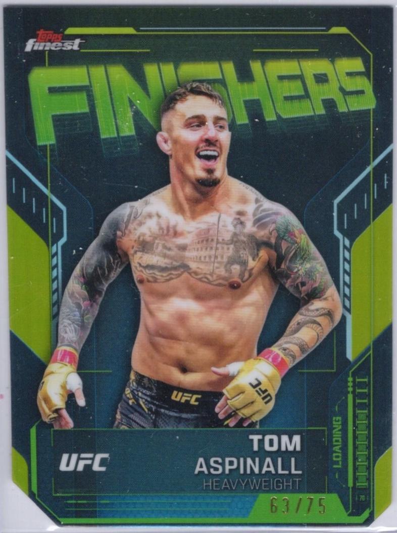Tom Aspinall 2025 Topps Finest UFC Finishers #FN-8 Die-Cut Refractor