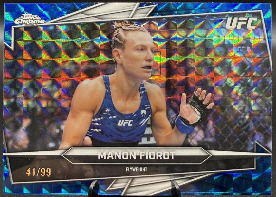 Manon Fiorot 2026 Topps Chrome UFC Base #70 Blue Geometric Refractor