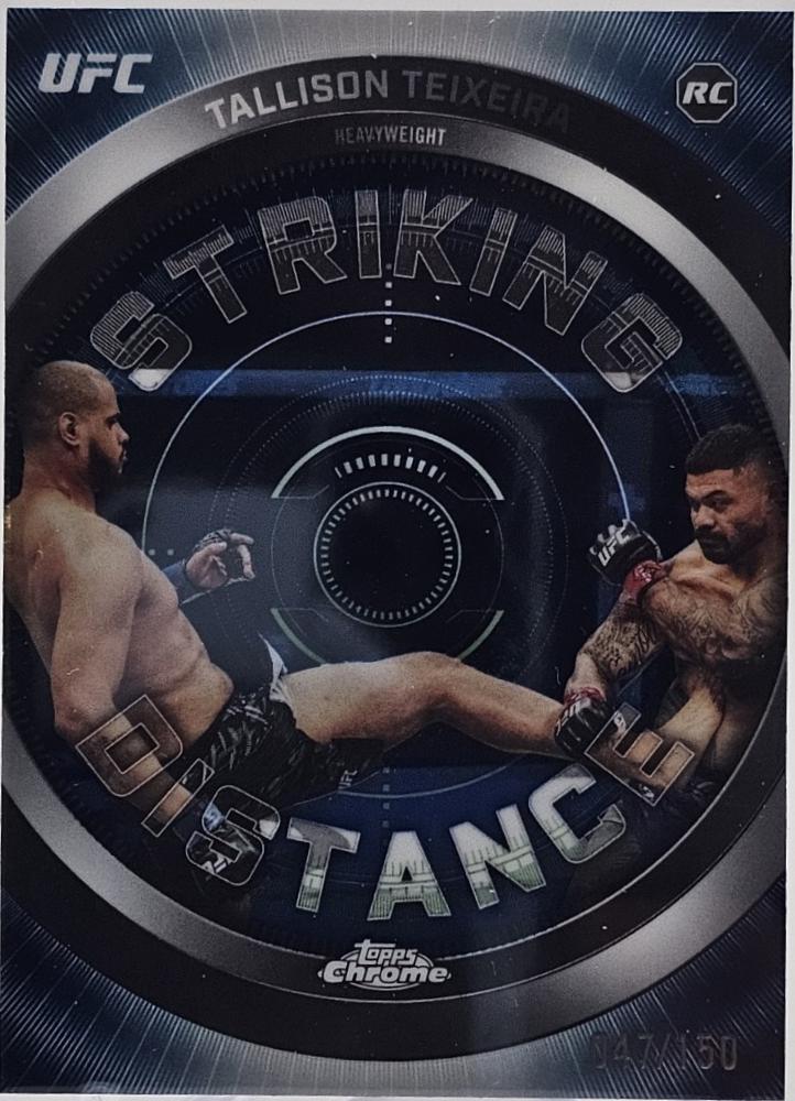 Tallison Teixeira 2026 Topps Chrome UFC Striking Distance #SD-3 Blue Refractor