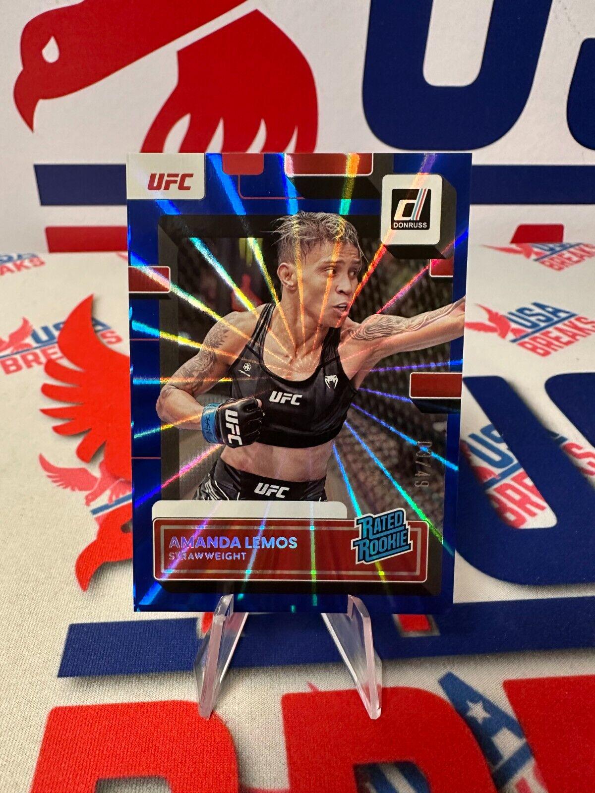 Amanda Lemos 2023 Panini Donruss UFC Base #219 Blue Laser
