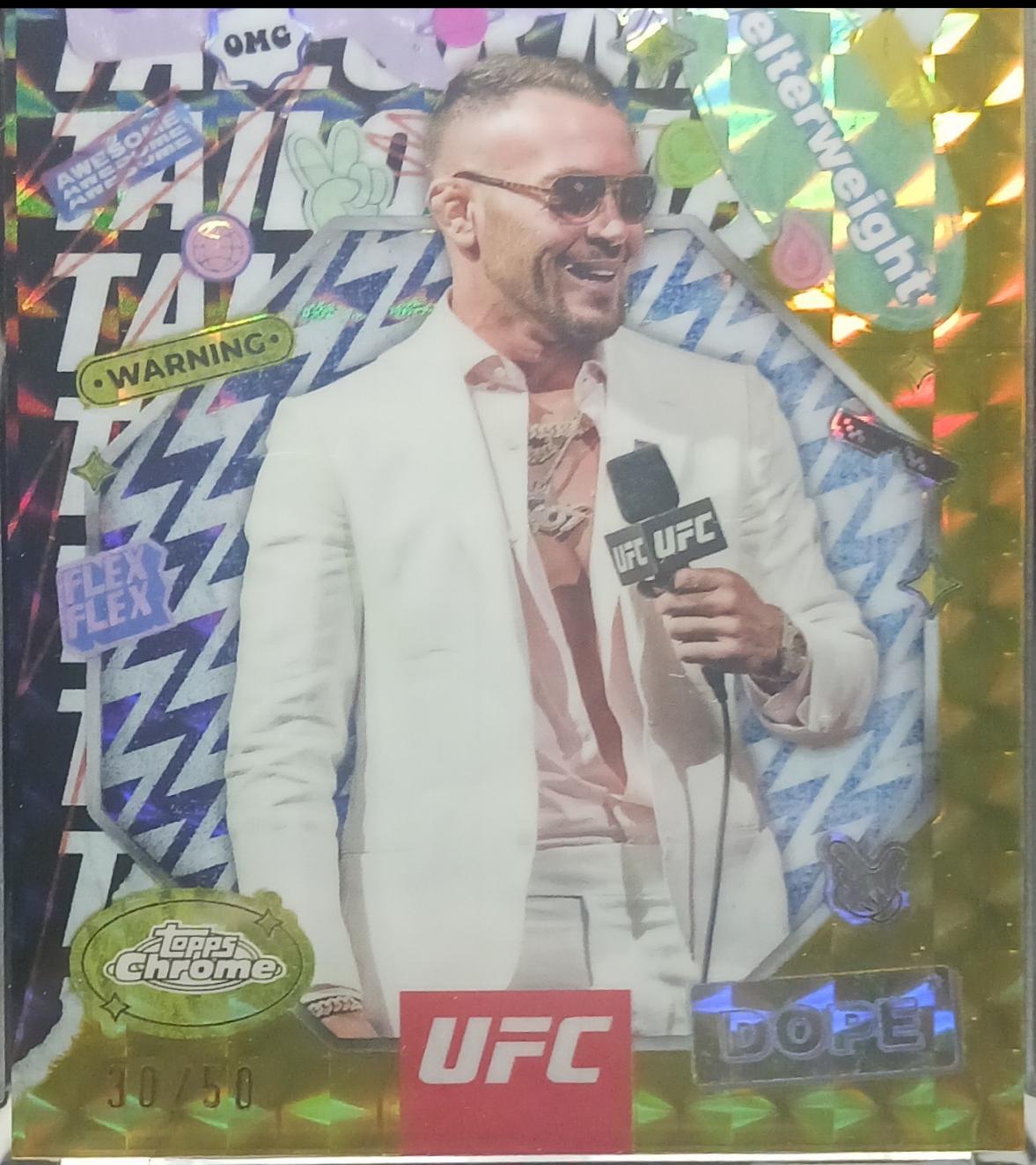 Colby Covington 2025 Topps Chrome UFC Tailor Made #TRM-5 Geometric Gold Refractor