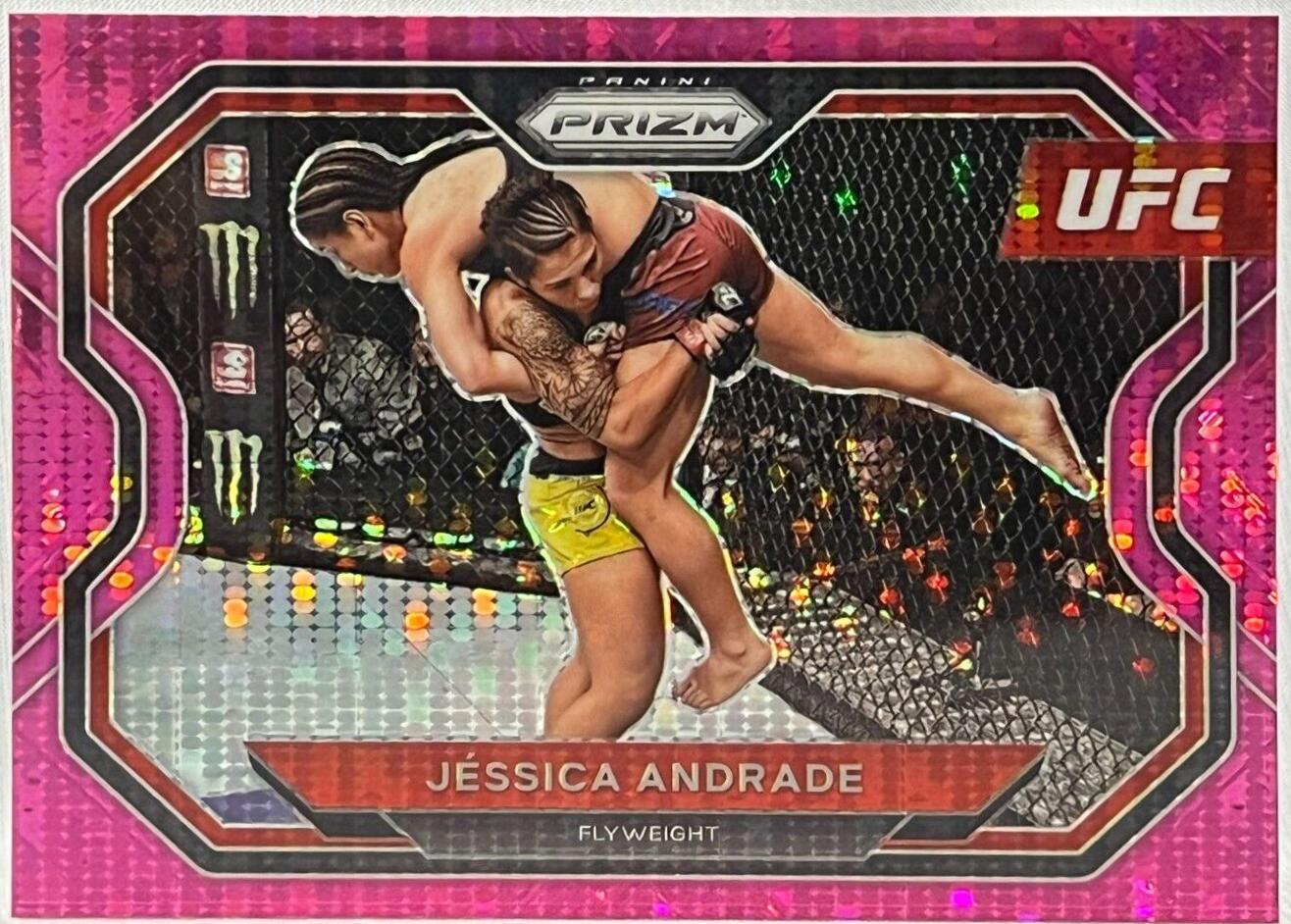 Jessica Andrade 2021 Panini Prizm UFC Base #199 Pink Pulsar