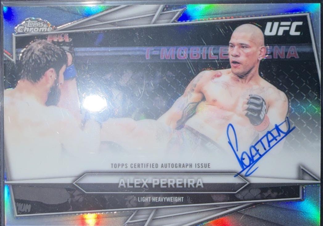 Alex Pereira 2026 Topps Chrome UFC Base Autographs #BAV-AP Refractor